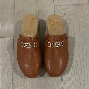 Sam Edelman KAYE CLOG Brown Cognac  Size 7.5